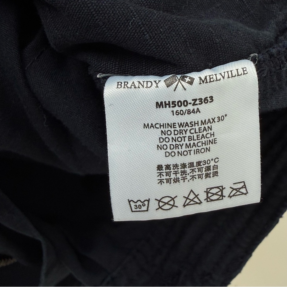 Brandy Melville Kim Cargo Pants Navy Blue Ripstop - Size Small EUC - Picture 12 of 16